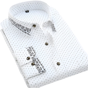 Comfy Familly Ramsgate - Classic Pattern Shirt White with Navy Anchor Print / S