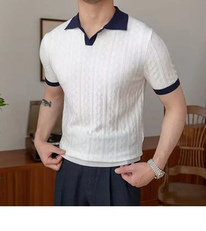 Comfy Family Branford - Jacquard Polo White / M