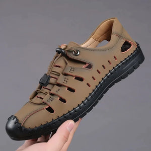 Comfy Family Leon - Ultra Breathable Leather Shoes Brown / 38