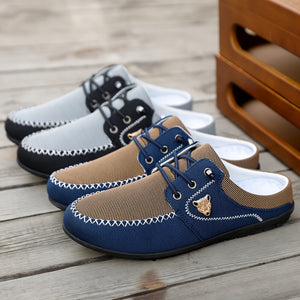 Comfy Family Men'S Casual Slip-On Sneakers - Breathable Summer Outdoor Shoes with Round Toe, Low Top Design, Comfortable Walking Shoes|Casual Slipon Shoes|Breathable Fabric