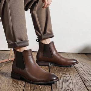 Comfy Family Radcliffe - Genuine Leather Chelsea Boots Brown / 6