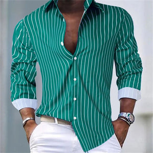 Julian Porter Marton - Essential Stripe Shirt Green / S