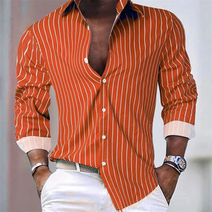 Julian Porter Marton - Essential Stripe Shirt Orange / S