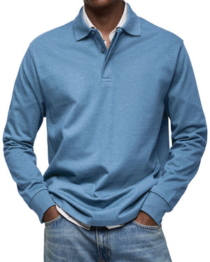 Julian Porter Richmond - Men's Long-Sleeve Polo Blue / XS