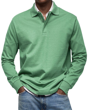 Julian Porter Richmond - Men's Long-Sleeve Polo Green / XS