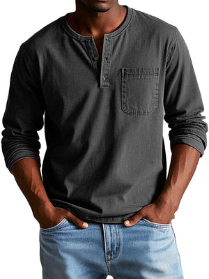 Julian Porter Rutland - Vintage Henley Shirt Black / XS