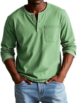 Julian Porter Rutland - Vintage Henley Shirt Green / XS