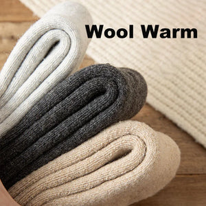 Overlane 3 Pairs Men Women Wool Socks Couples Solid Winter Snow Chrismas Gift Thermal Cashmere Marino Thickened Fleece Terry Loop socks
