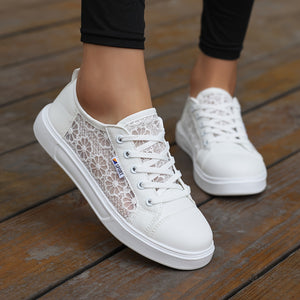 Overlane Bloomy Sport - Elegant & Comfortable Lace Sneakers White / 35