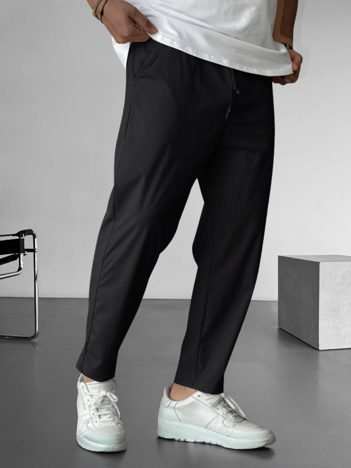 Overlane Essential Tapered Drawstring Trousers