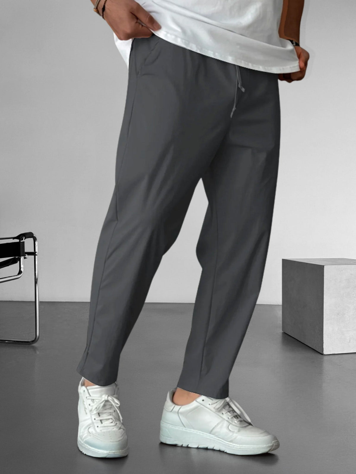 Overlane Essential Tapered Drawstring Trousers