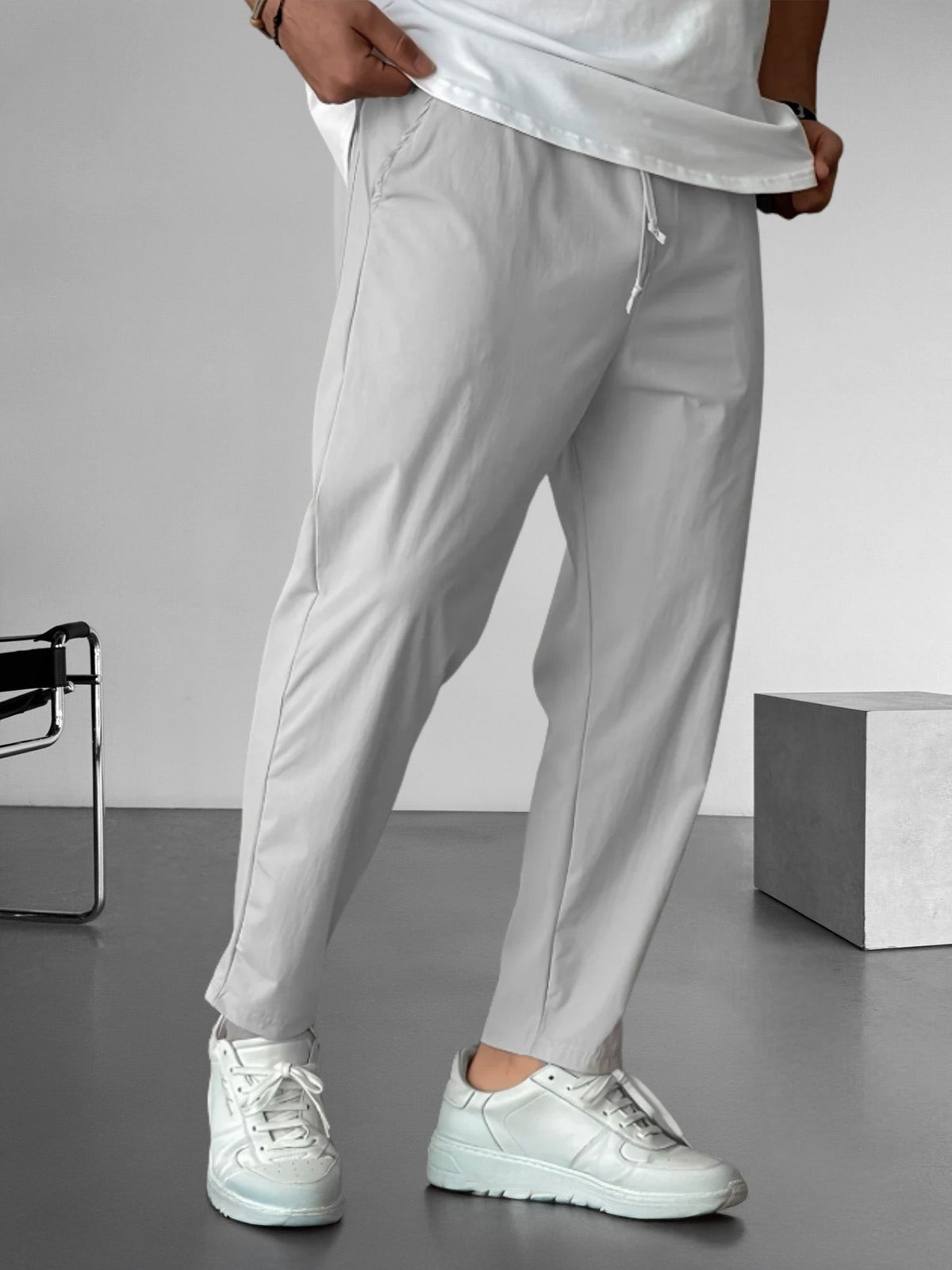 Overlane Essential Tapered Drawstring Trousers