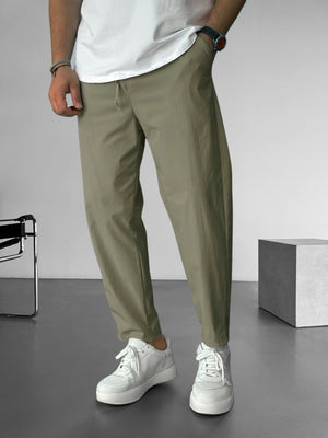 Overlane Essential Tapered Drawstring Trousers Military Green / XS