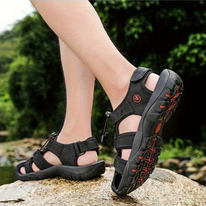Overlane Summer 2025 Breathable faux Sandals - Non-Slip for Hiking & Beach Sports, Casual Outdoor Footwear with Adjustable Laces