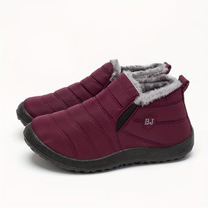 Overlane Women's Non-slip Thickened Medium Tube Snow Shoes, Comfortable Warm Hiking Shoes Burgundy / US 5.5