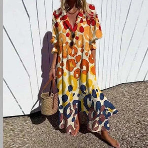 Comfy Familly Aliana - V-neck Boho Dress