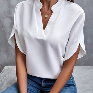 Comfy Familly Celina - Casual V-neck Blouse White / S