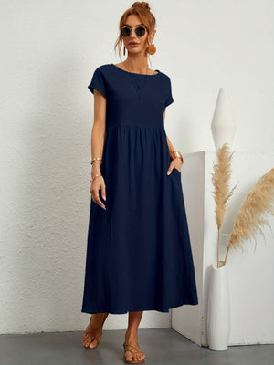 Comfy Family Annabel - Linen Dress bleu marine / S