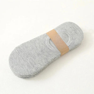 Comfy Family Calcetines de Algodón Sin Mostrar (Paquete de 5) Gris
