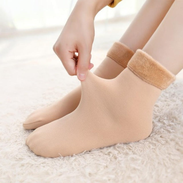 Comfy Family Comfy® Pack of 3 Fleece Socks Beige