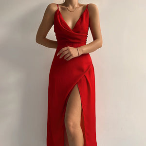 Comfy Family Layla -  Elegant Strapless Dress Red / S
