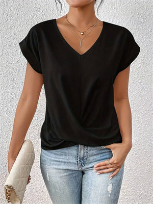 Comfy Family Maelis - Relaxed V Neck Top Black / S