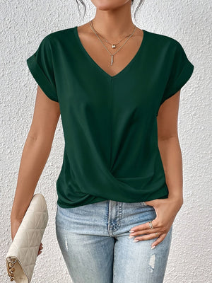 Comfy Family Maelis - Relaxed V Neck Top Green / S