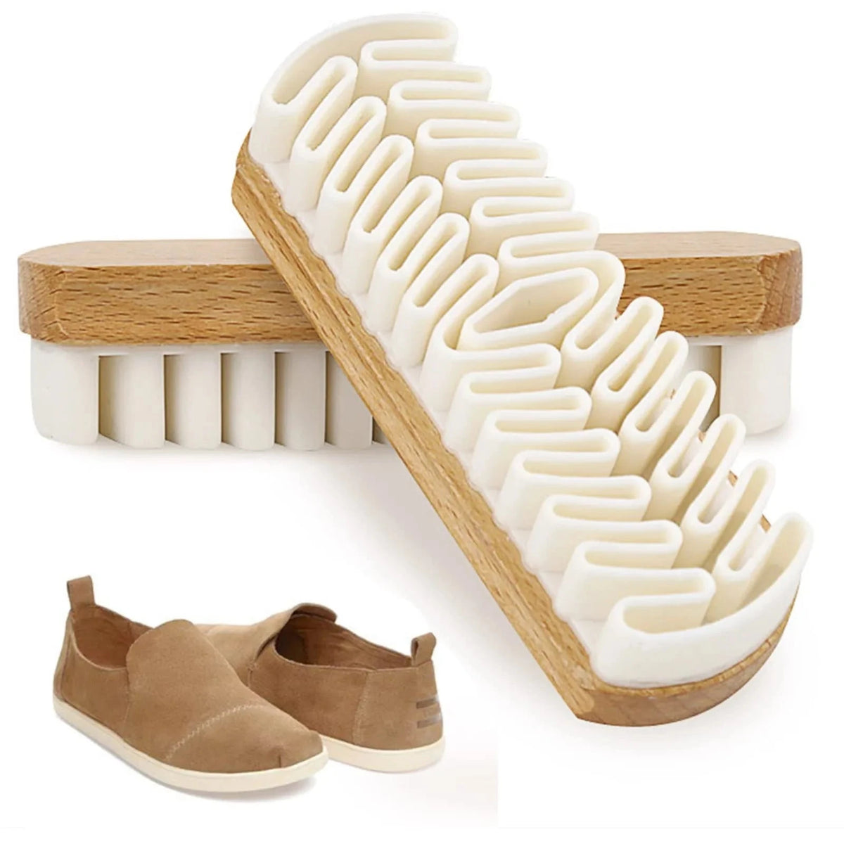 Comfy Family Magic Silicone Crepe Suede Leather Cleaning Brush for Shoes Suede Nubuck Eraser Cleaner on Boots Jacket Couch Sneakers Clean Kit light yellow