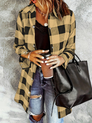 Comfy Family Meadow - Plaid Long Sleeve Shirt Yellow / S