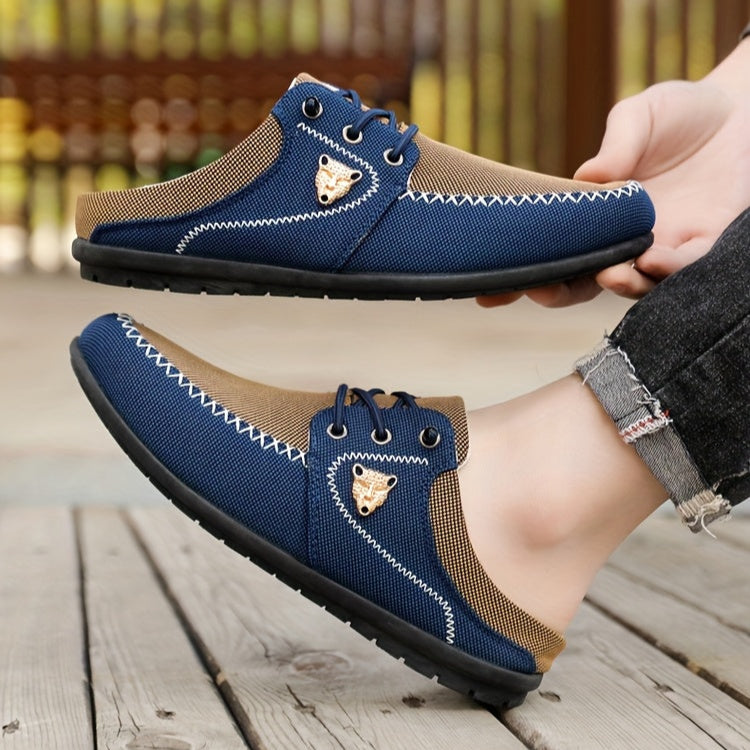 Comfy Family Men&#39;S Casual Slip-On Sneakers - Breathable Summer Outdoor Shoes with Round Toe, Low Top Design, Comfortable Walking Shoes|Casual Slipon Shoes|Breathable Fabric