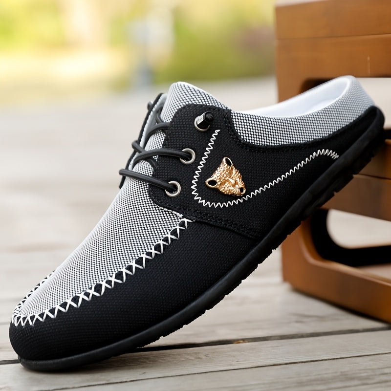 Comfy Family Men&#39;S Casual Slip-On Sneakers - Breathable Summer Outdoor Shoes with Round Toe, Low Top Design, Comfortable Walking Shoes|Casual Slipon Shoes|Breathable Fabric