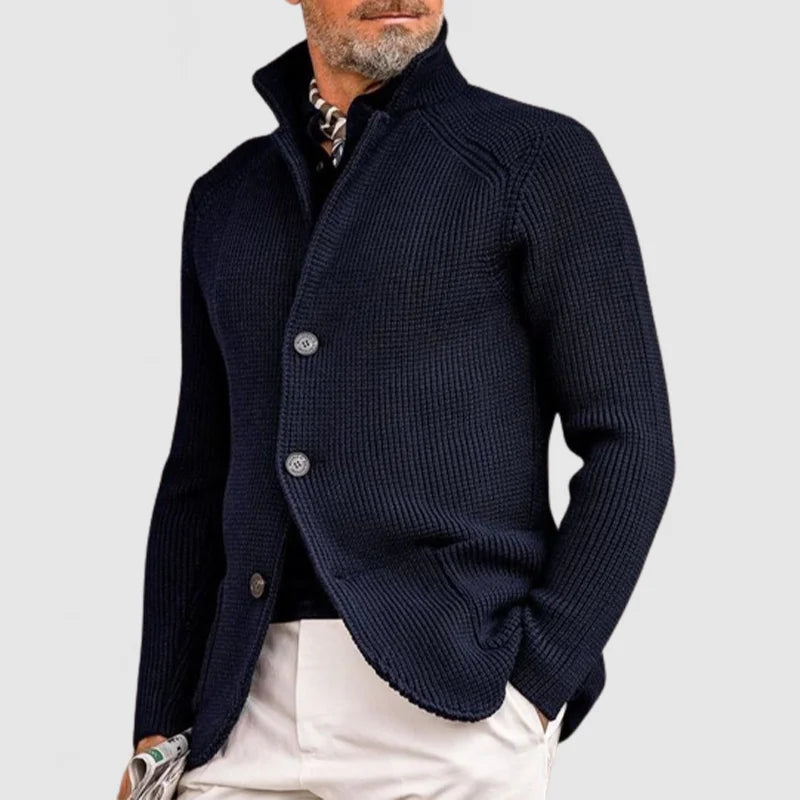 Comfy Family Windsor - Elegant Men&#39;s Cardigan Dark Blue / S