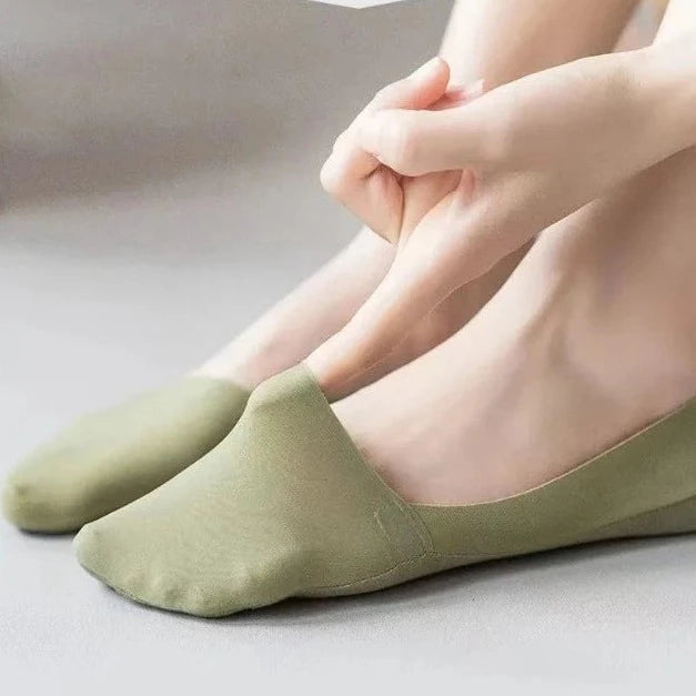 Comfy Family Women No Show Socks (Pack of 3 Pairs) Green