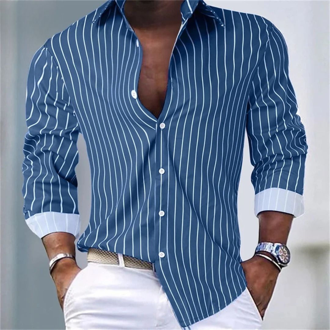 Julian Porter Marton - Essential Stripe Shirt Blue / S
