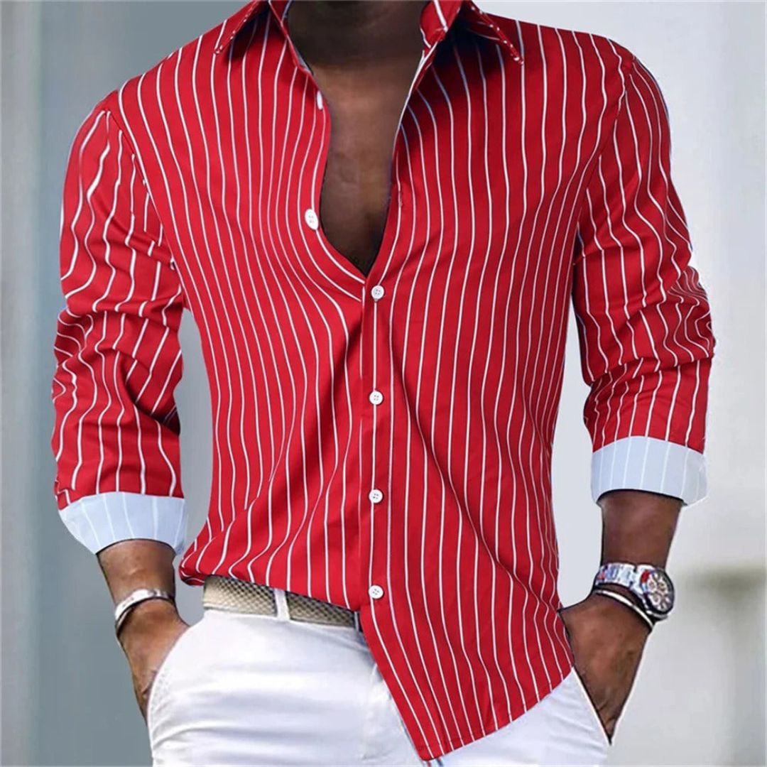 Julian Porter Marton - Essential Stripe Shirt Red / S