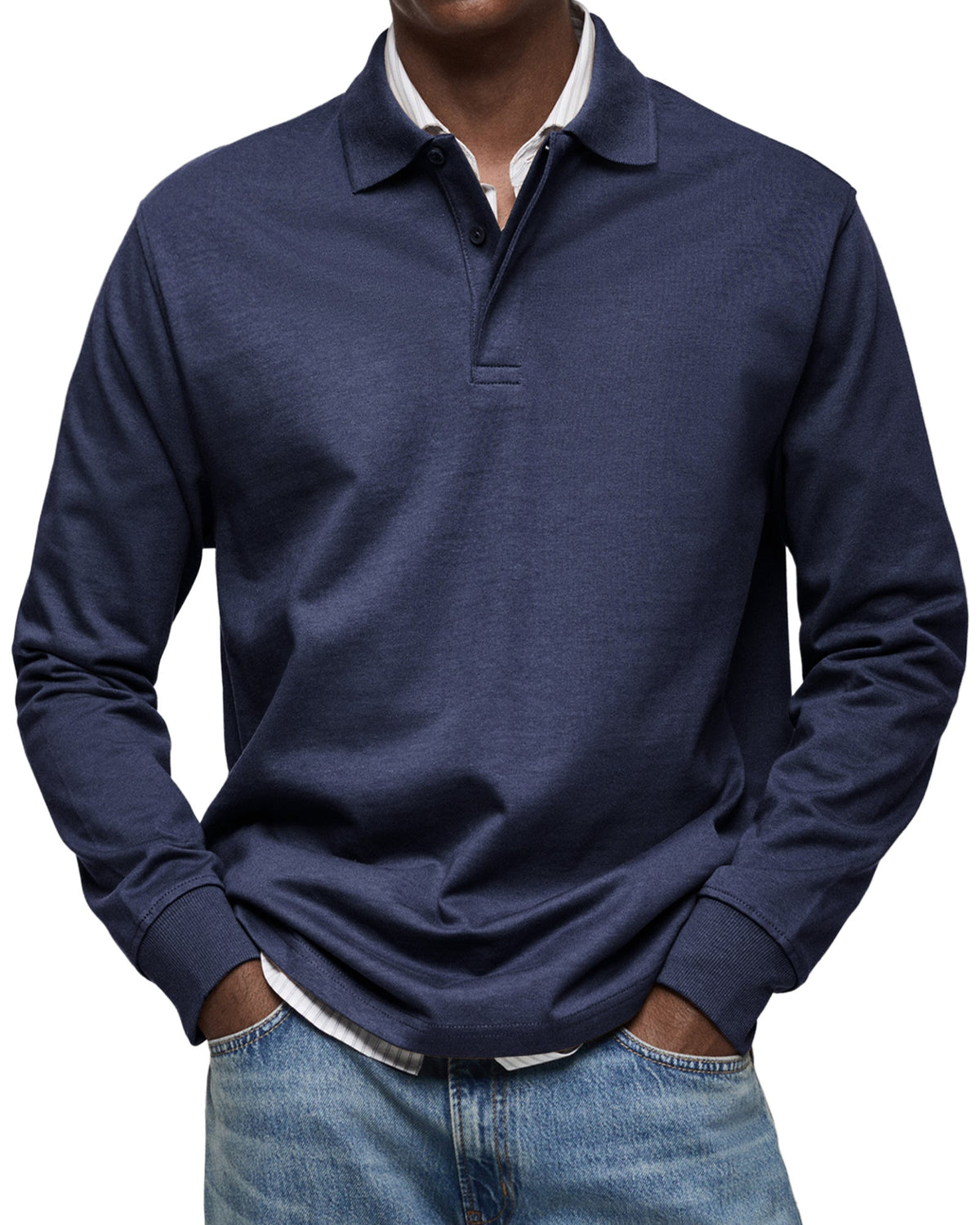 Julian Porter Richmond - Men&#39;s Long-Sleeve Polo Navy blue / XS