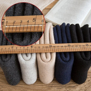 Overlane 3 Pairs Men Women Wool Socks Couples Solid Winter Snow Chrismas Gift Thermal Cashmere Marino Thickened Fleece Terry Loop socks