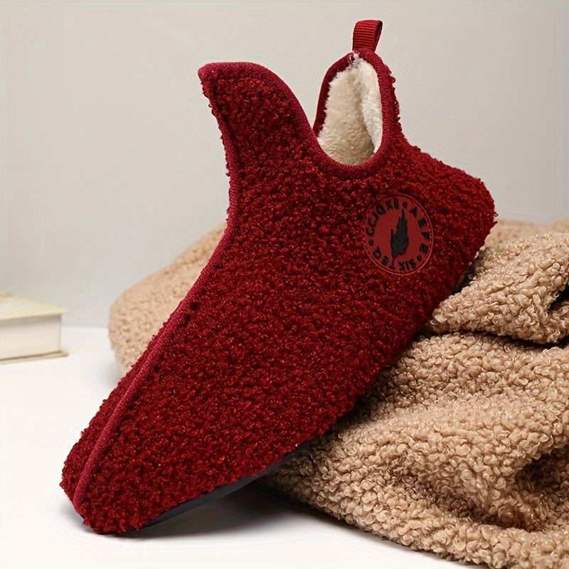 Overlane Aefe - Ultimate Comfort Fuzzy Slippers Burgundy / 36-37