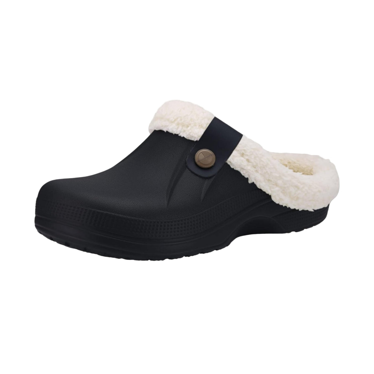 Overlane Arlo Fuzzy - Healthy &amp; Non-Slip Comfort Clog Mules Black White / US Women 6 - US Men 4