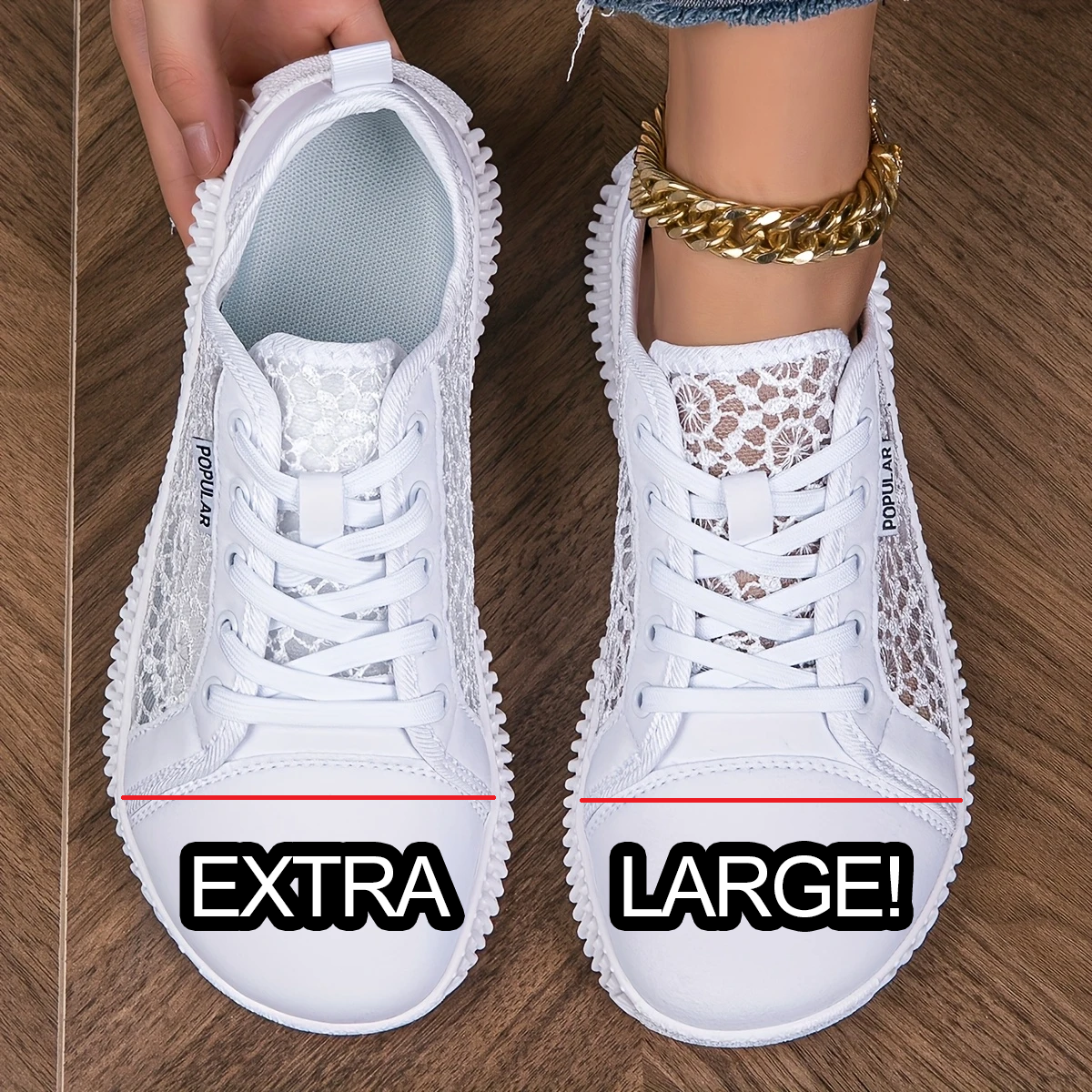 Overlane Bloomy Lite - Lace-Up Sneakers for Wide Feet