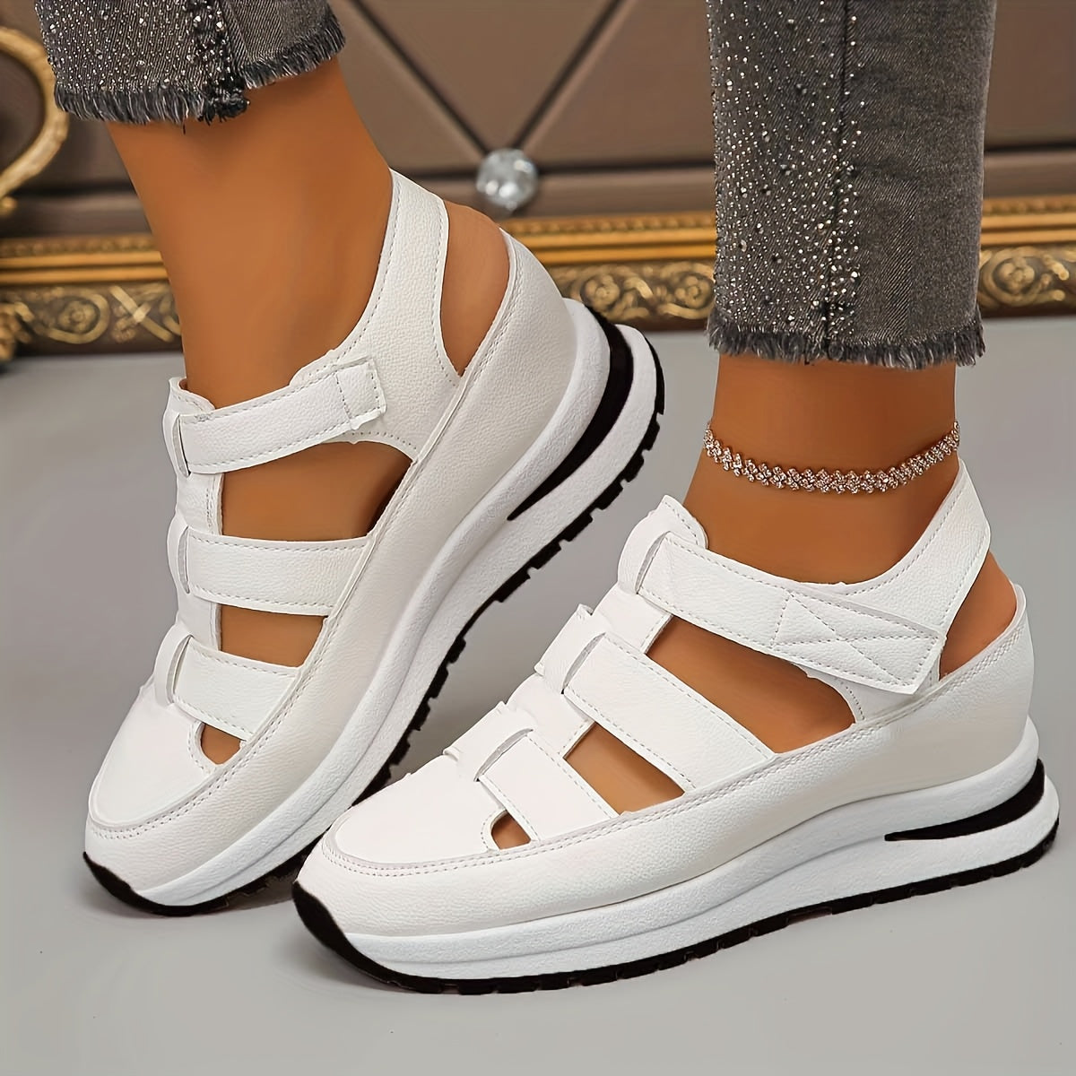 Overlane Cloudiva - Platform Sandals for All-Day Comfort White / 36