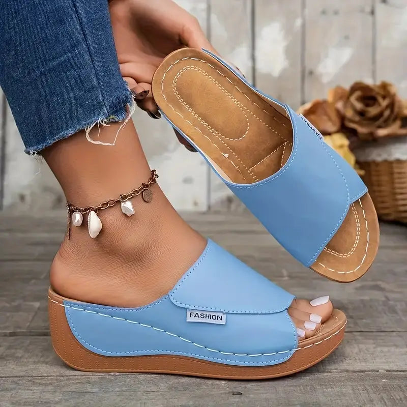 Overlane Comfora - Cushioned Orthopedic Sandals for Foot and Joint Relief Powder Blue / 36