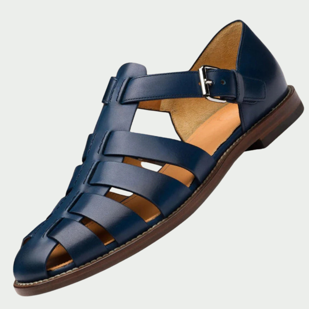 Overlane Overlane - Luxury Comfort Leather Sandals for Men Dunkelblau / 38