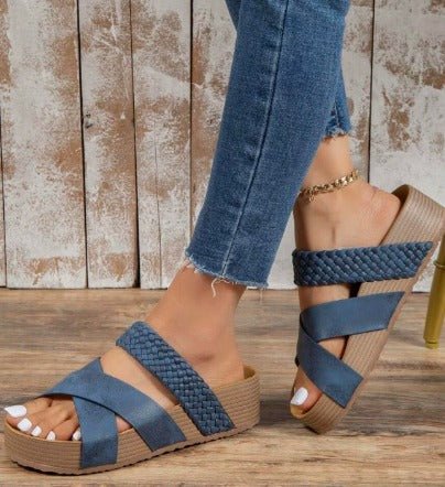 Overlane Overlane - Orthopedic Leather Sandals for Women Blauw / 36