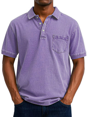 Overlane Overlane - Vintage Casual Polo Shirt Paars / S