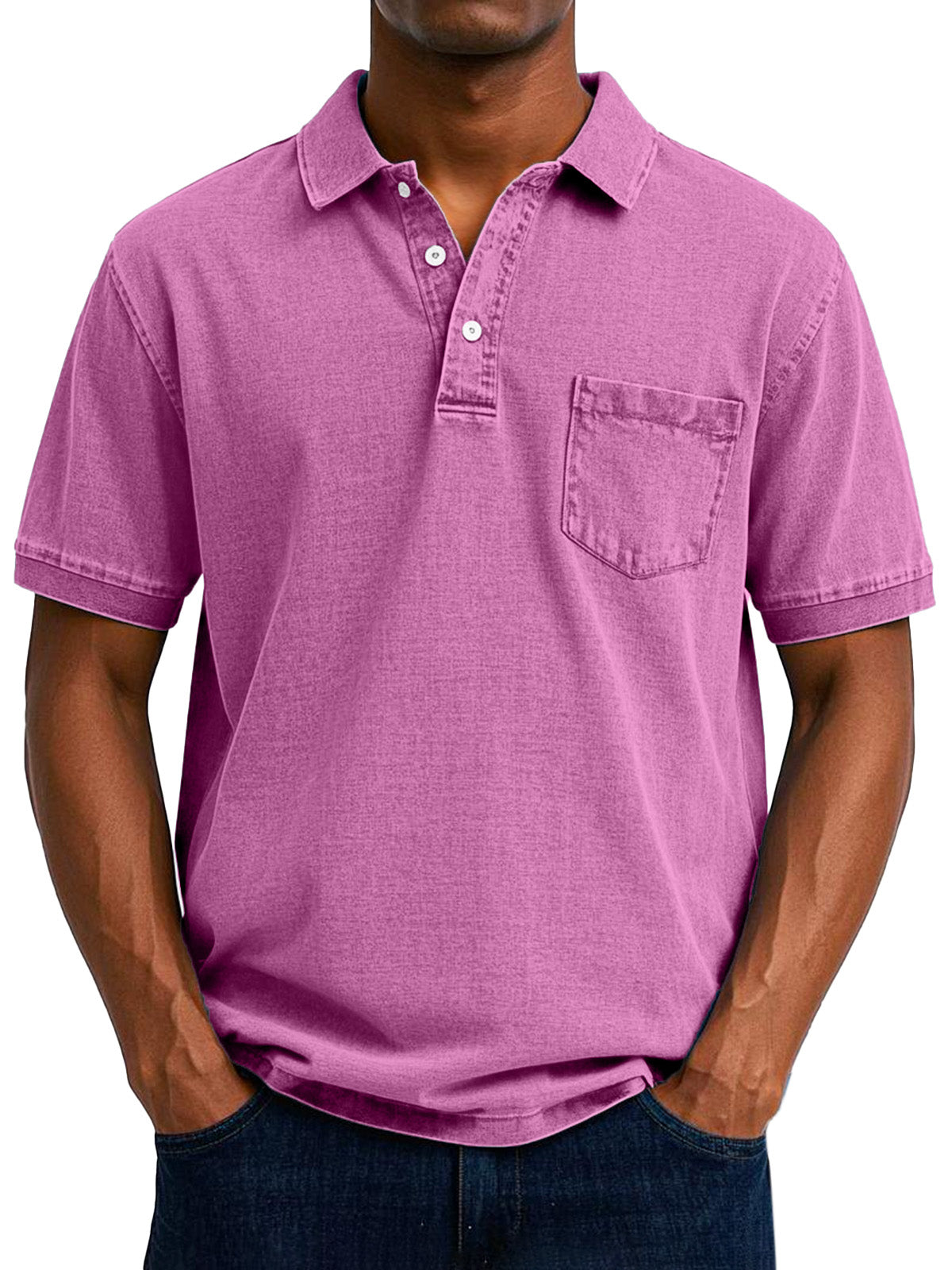 Overlane Overlane - Vintage Casual Polo Shirt Roze / S