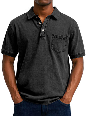Overlane Overlane - Vintage Casual Polo Shirt Zwart / S
