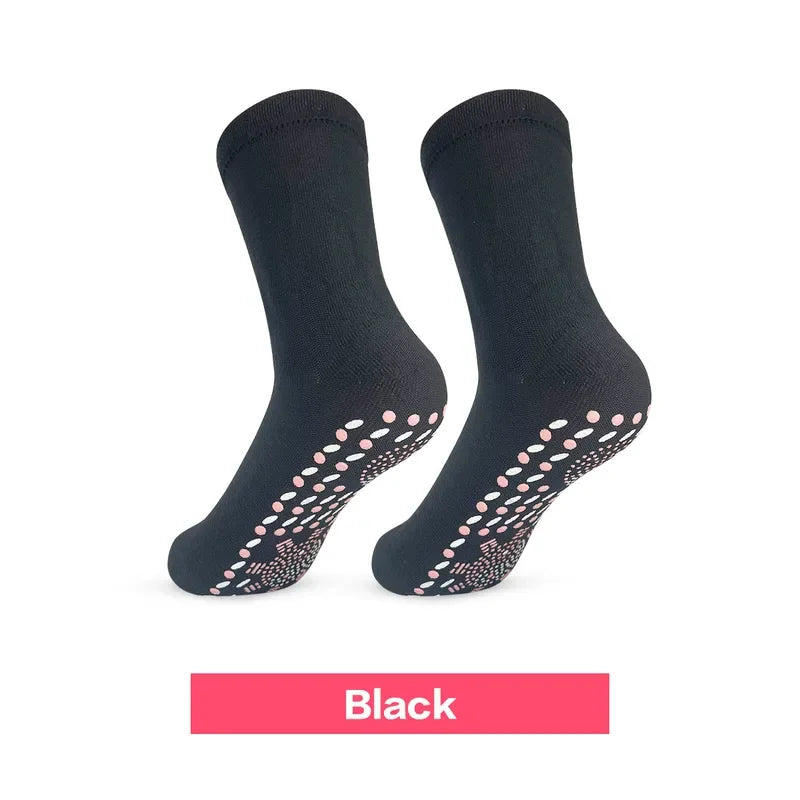 Overlane Self-heating Magnetic Socks for Women Men Self Heated Socks Tour Magnetic Therapy Comfortable Winter Warm Massage Socks Pression Black