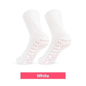 Overlane Self-heating Magnetic Socks for Women Men Self Heated Socks Tour Magnetic Therapy Comfortable Winter Warm Massage Socks Pression White