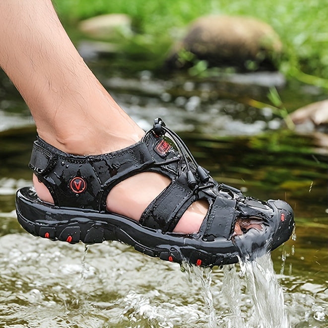 Overlane Summer 2025 Breathable faux Sandals - Non-Slip for Hiking &amp; Beach Sports, Casual Outdoor Footwear with Adjustable Laces